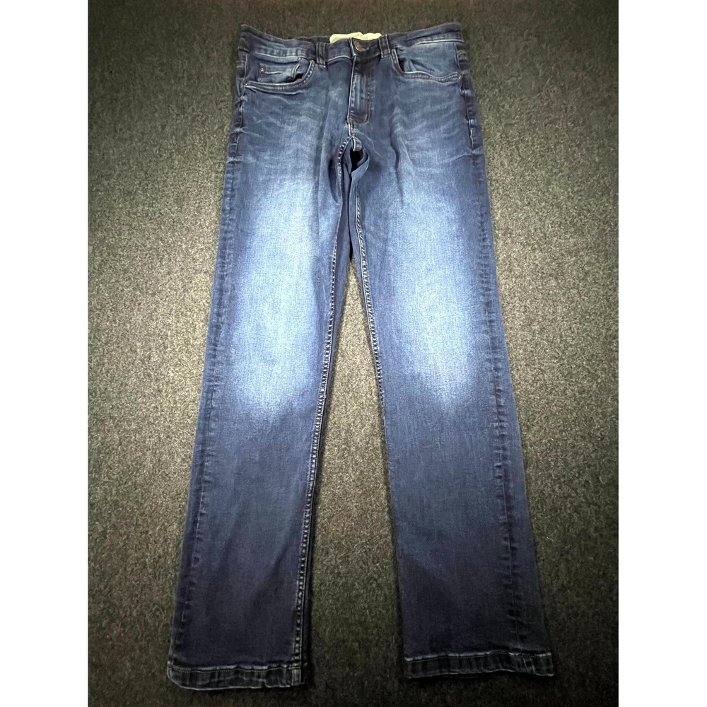 Free Planet Straight Jeans Womens 32x32 Blue Cotton Stretch Medium Wash Outdoor